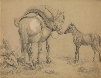 FELIX O.C. DARLEY. Two Studies of Horses.